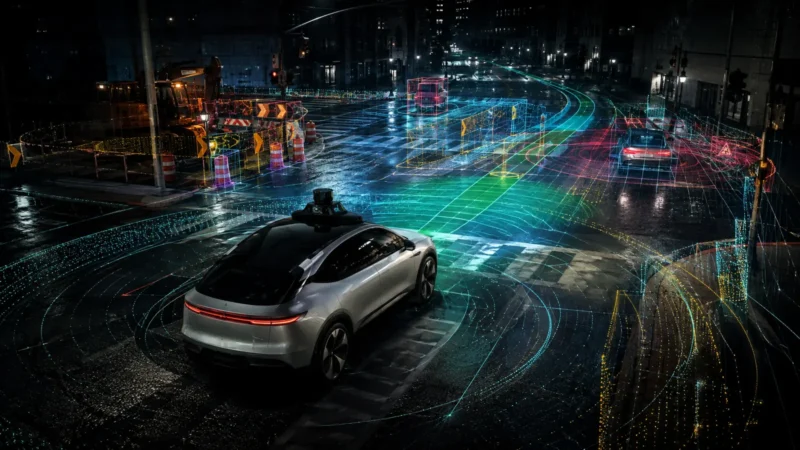Autonomous vehicle reasoning through a complex nighttime construction zone
