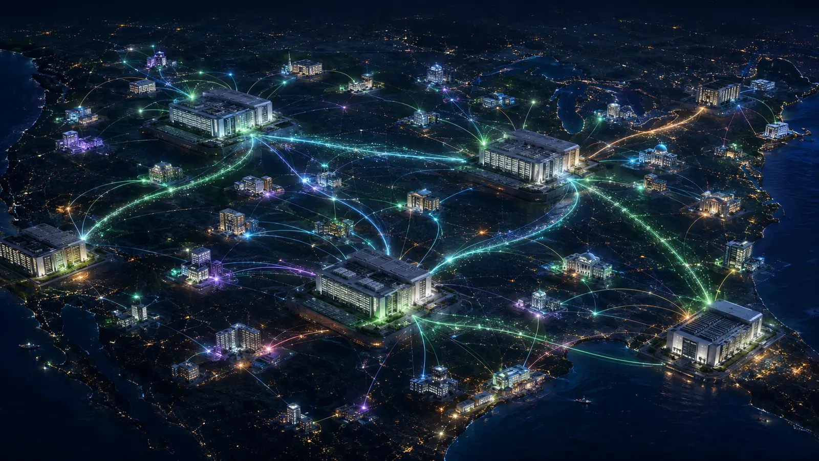 Regional AI data centers connected across the United States
