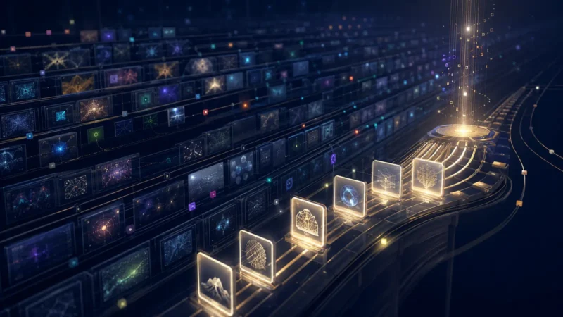 A long AI context window holding extensive information while effective attention weakens across distance