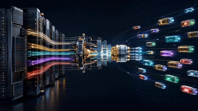 Large AI compute systems compressed into smaller efficient units as cost per answer falls