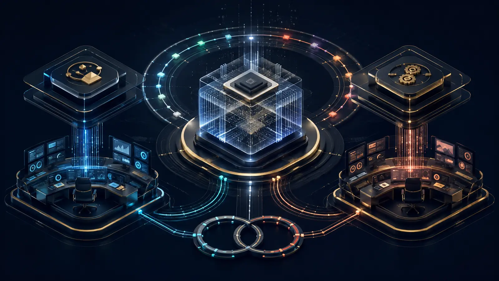 A central AI program coordinated by separate strategic and operational leadership systems